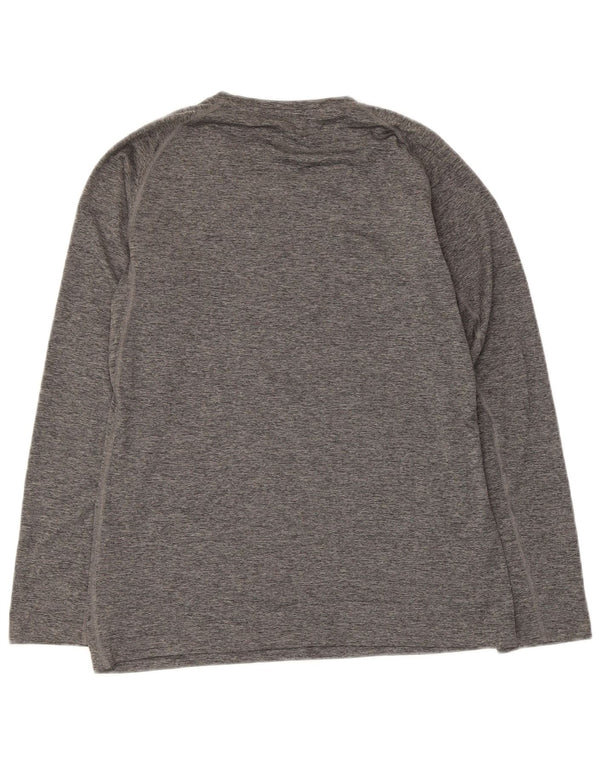 Adidas Womens Climalite Top Manga Longa Reino Unido 8/10 Pequeno Cinza Flecked