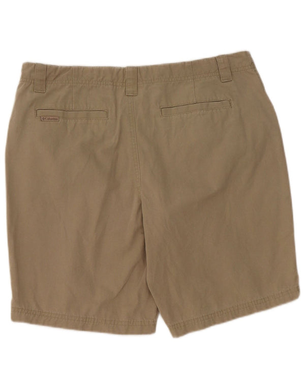 Shorts cargo feminino Columbia EUA 10 grande W32 algodão cáqui