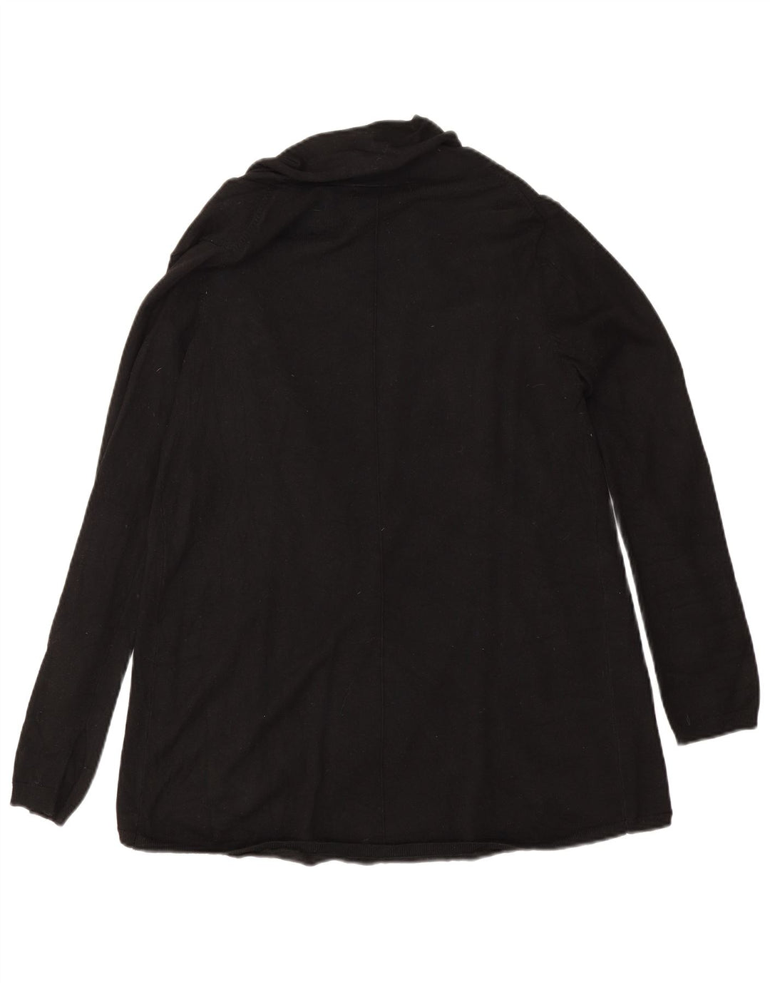 Zara Suéter Cardigan Aberto Feminino Reino Unido 16 Grande Preto