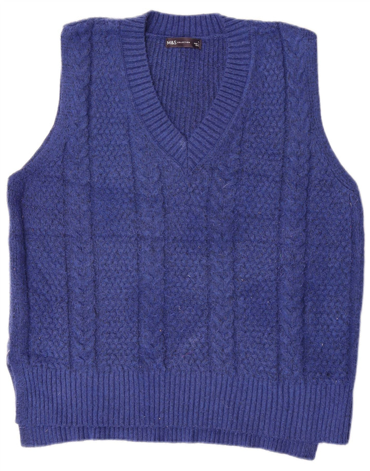 Regata feminina Marks & Spencer com colete UK 16 grande poliéster azul
