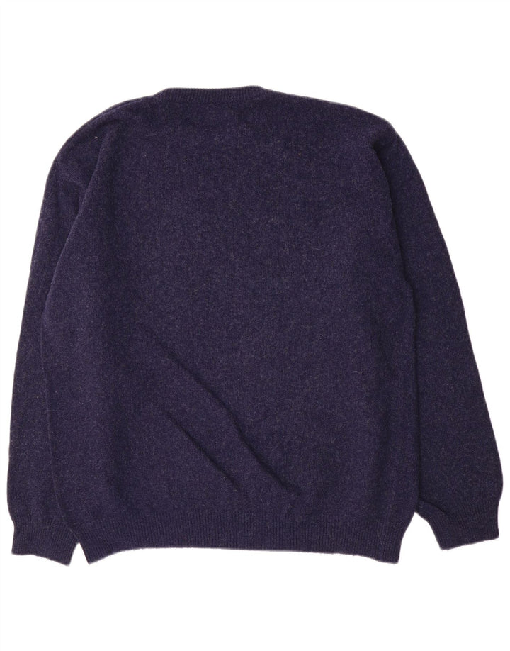 Suéter masculino Marlboro Classics com gola redonda 2XL lã azul marinho