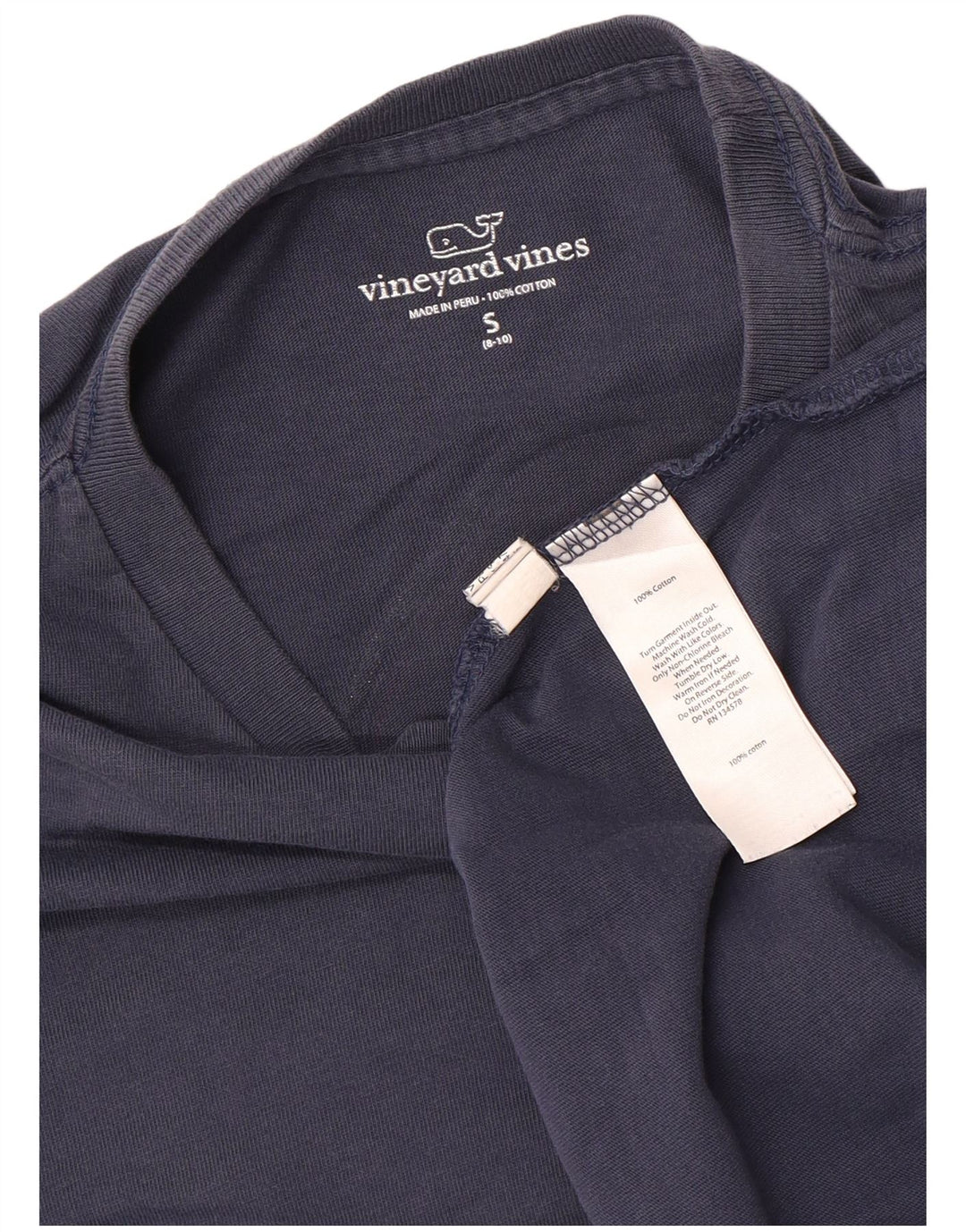 Top gráfico VINEYARD VINES para meninos manga comprida 8-9 anos pequeno azul Natal