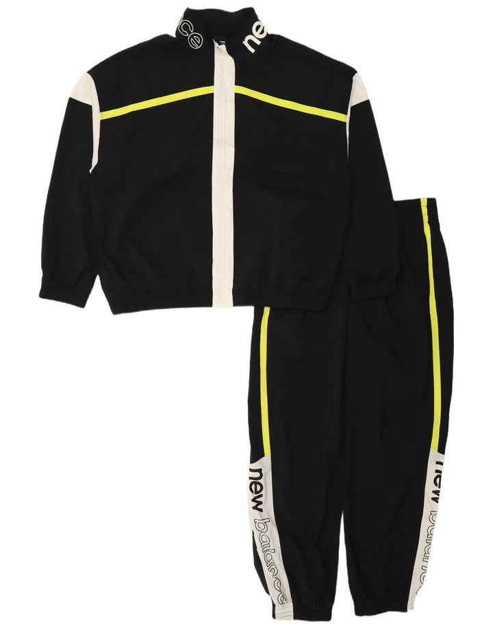 New Balance Masculino Graphic Full Tracksuit Médio Preto Colourblock Poliéster