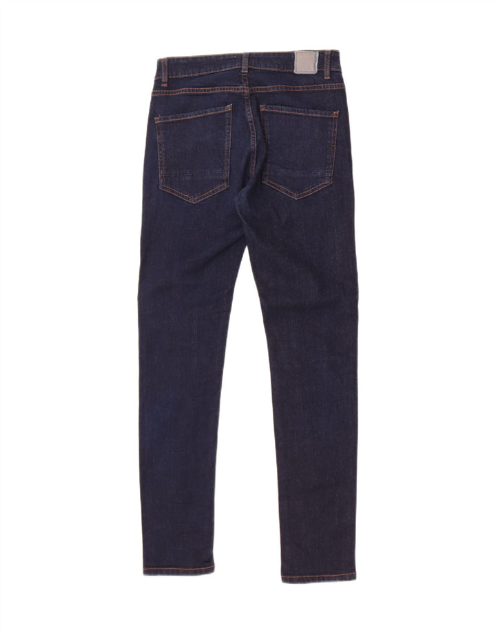 Banco Masculino Slim Jeans W30 L30 Azul Marinho Algodão