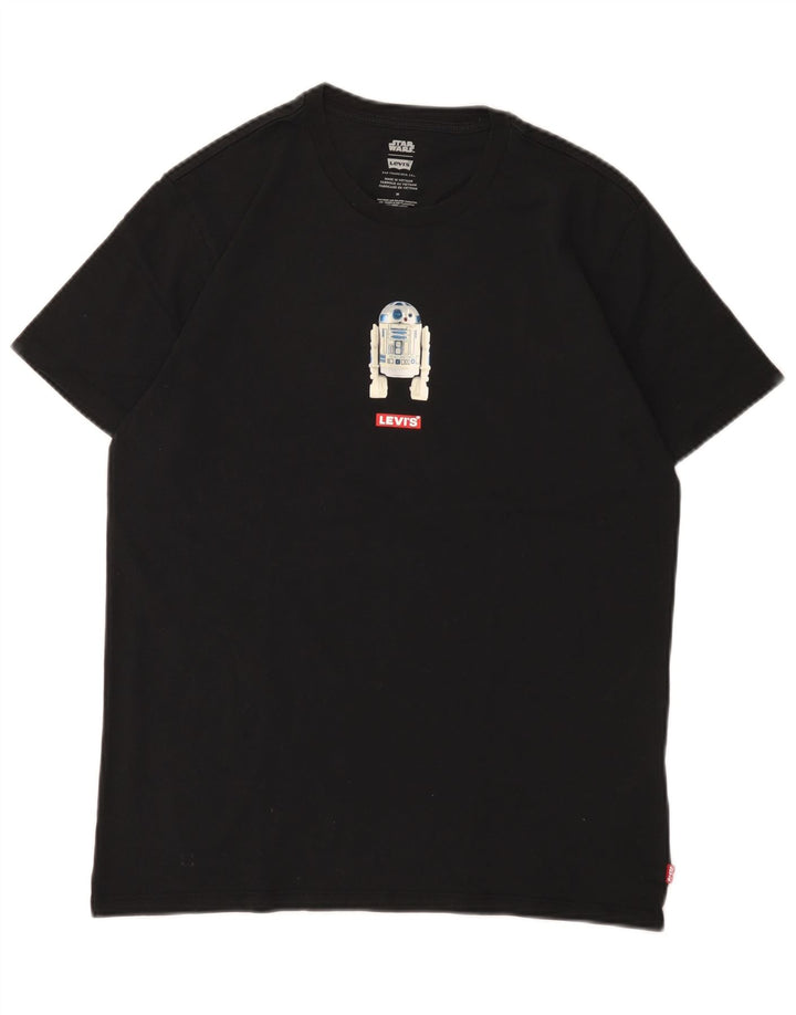 Camiseta gráfica masculina Levi's Top médio algodão preto