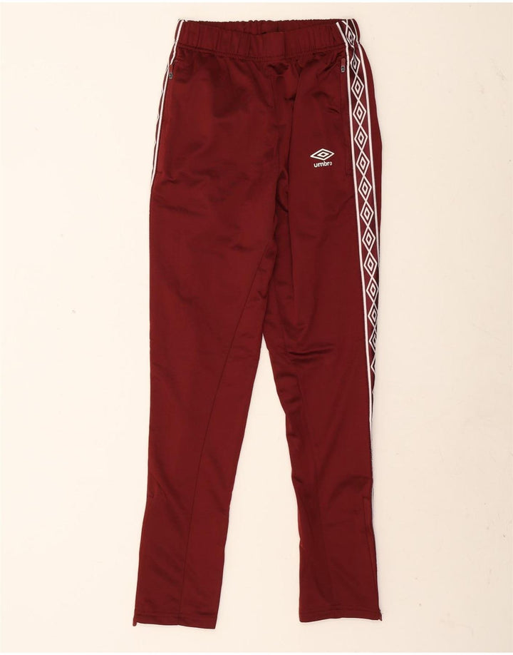 Umbro Mens Graphic Tracksuit Calças Pequenas Borgonha Poliéster