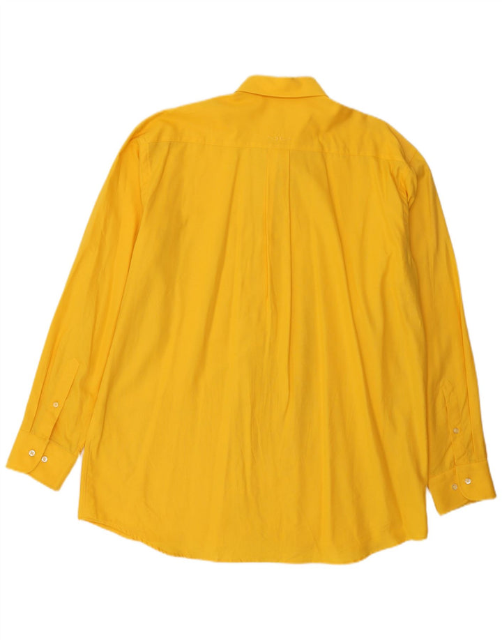 Camisa masculina Jacque Britt tamanho 44 XL algodão amarelo