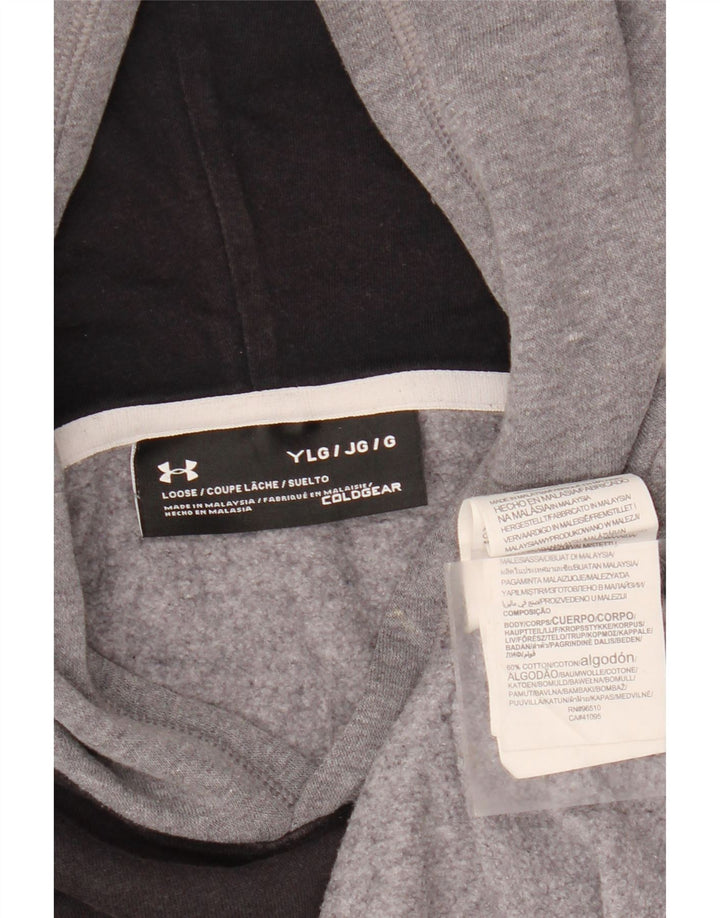 Suéter com capuz UNDER ARMOUR Boys Cold Gear 11-12 anos grande cinza