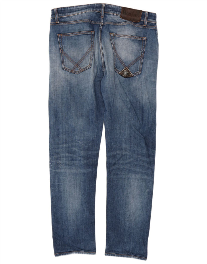 Roy Rogers Mens Jeans Slim W36 L30 Azul Algodão