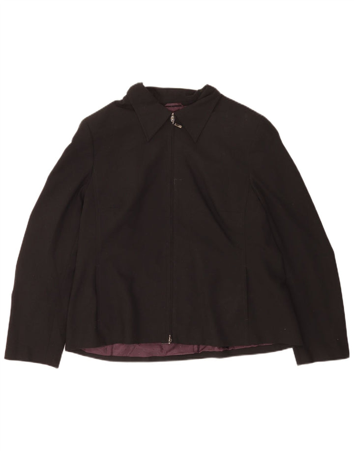 Jaqueta Blazer Feminina Marks & Spencer Standard Fit Reino Unido 18 XL Preto Poliéster