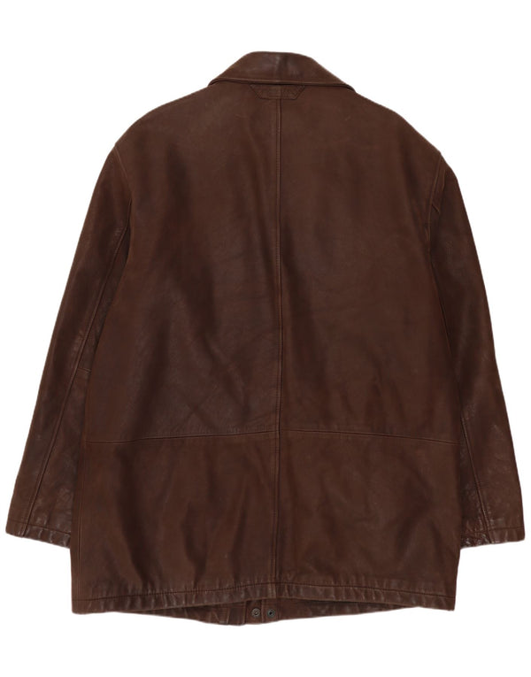 Jaqueta de couro masculina Douglas UK 42 XL Marrom