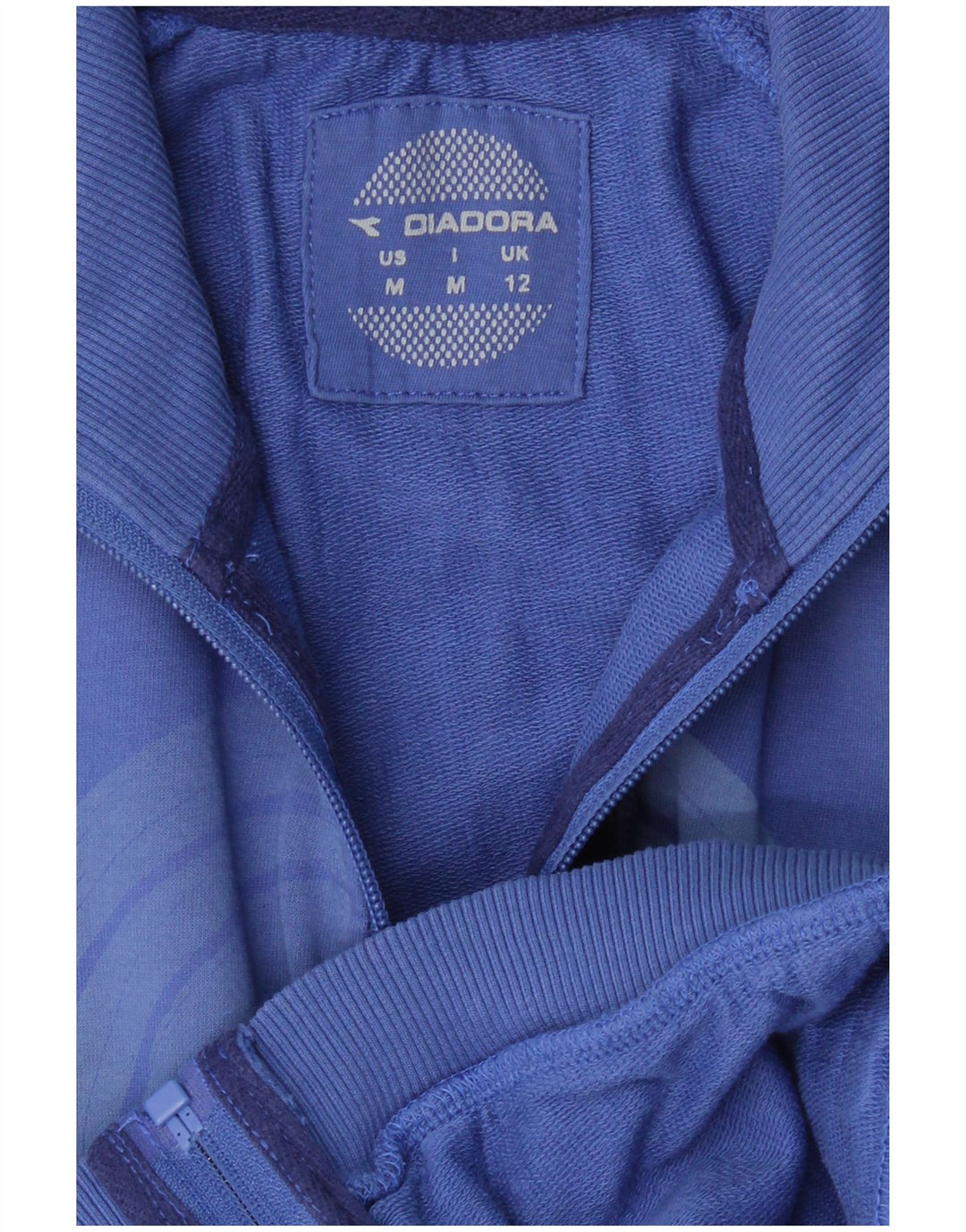 Jaqueta feminina DIADORA com agasalho gráfico UK 12 azul médio
