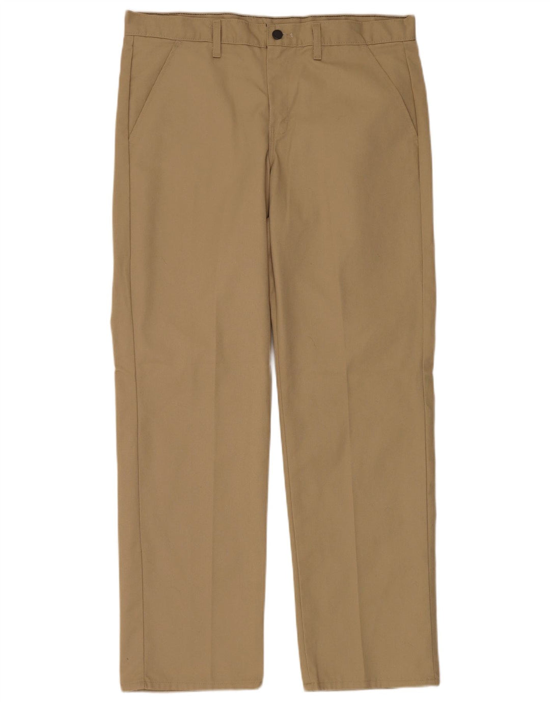 Calças Chino retas masculinas Dickies W34 L32 poliéster cáqui