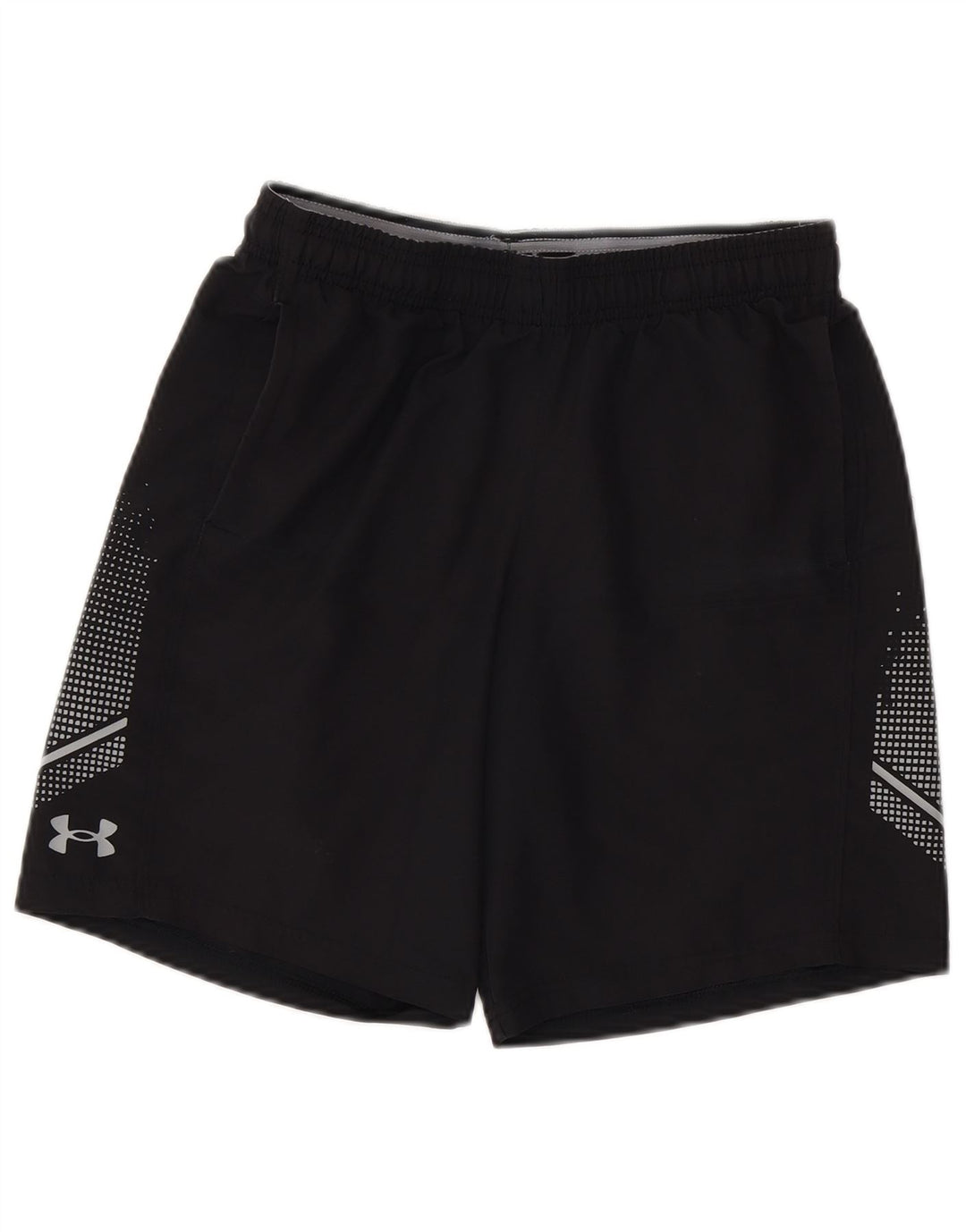 Shorts esportivos gráficos UNDER ARMOUR para meninos 11-12 anos grande poliéster preto