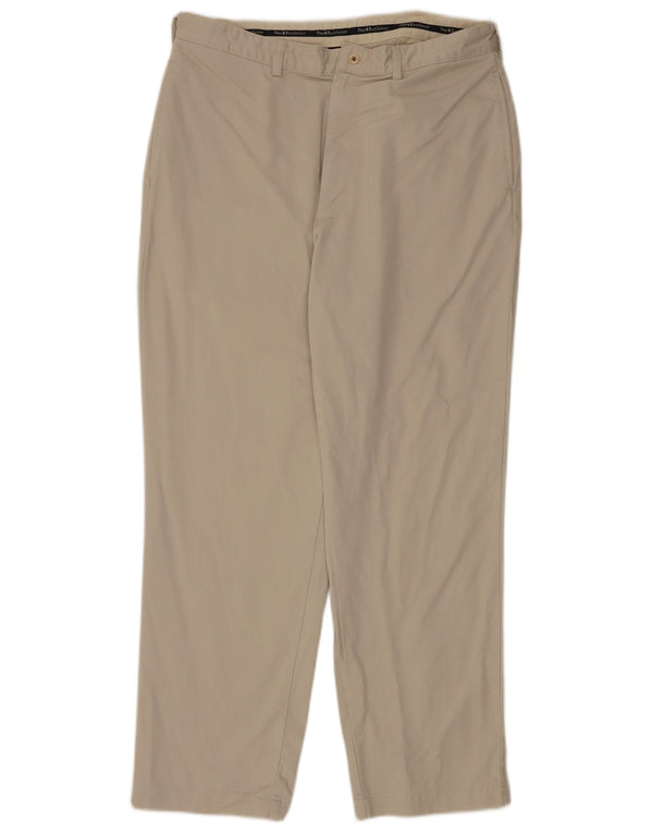 Polo Ralph Lauren Mens Cônico Calça Casual W36 L30 Algodão Bege