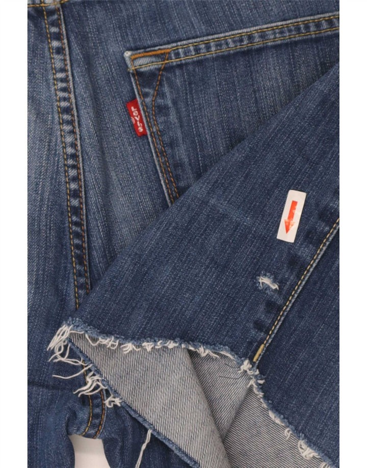 Shorts jeans masculino Levi's 506 Regular W34 grande azul algodão