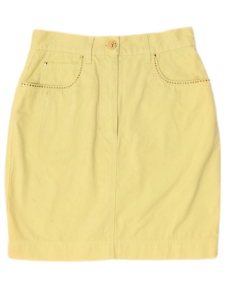 Minissaia feminina Laurel EU 38 médio W28 algodão amarelo