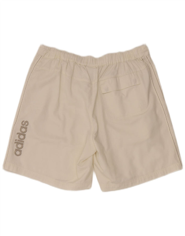 Adidas Womens Graphic Cargo Shorts Médio W34 Off White Poliéster