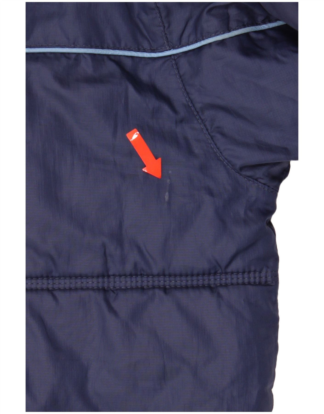 Jaqueta acolchoada com capuz gráfico Nike Boys 12-13 anos grande azul marinho