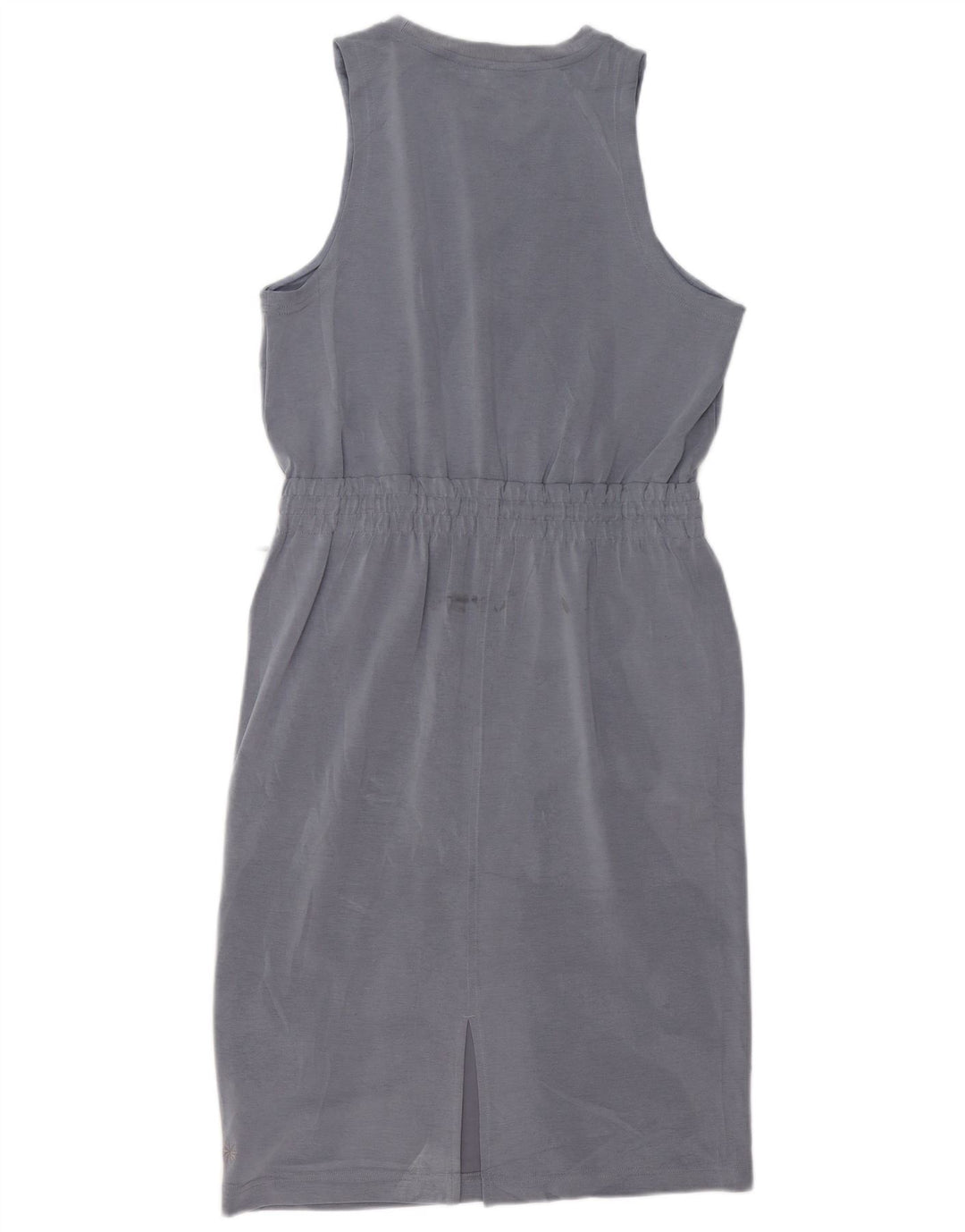 Vestido feminino ATHLETA sem mangas com bainha UK 14 cinza médio Tencel