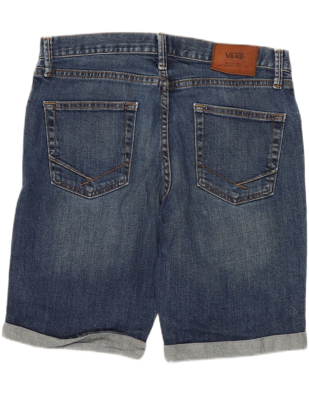 Shorts jeans masculino VANS W30 médio azul marinho algodão