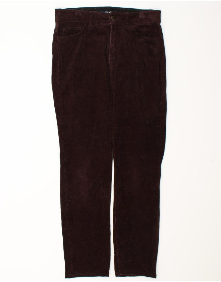CHAPS Womens Straight Corduroy Trousers US 6 Medium W30 L30 Brown Cotton Vintage Chaps and Second-Hand Chaps from Messina Hembry 