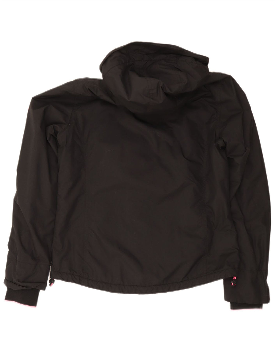 Jaqueta corta-vento feminina Superdry com capuz e blusão UK 14 grande preto