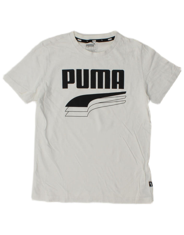 Camiseta Puma Boys Graphic Top 11-12 Anos Algodão Branco