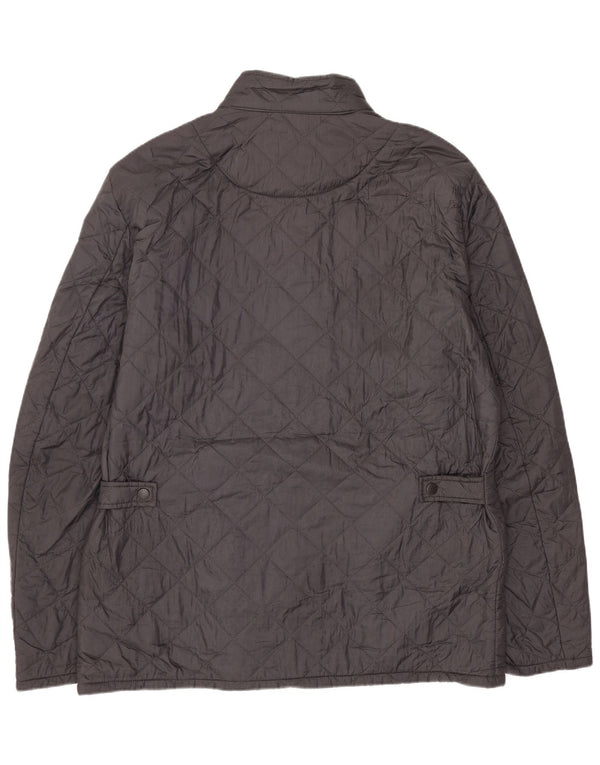 Jaqueta acolchoada masculina Barbour UK 40 grande cinza