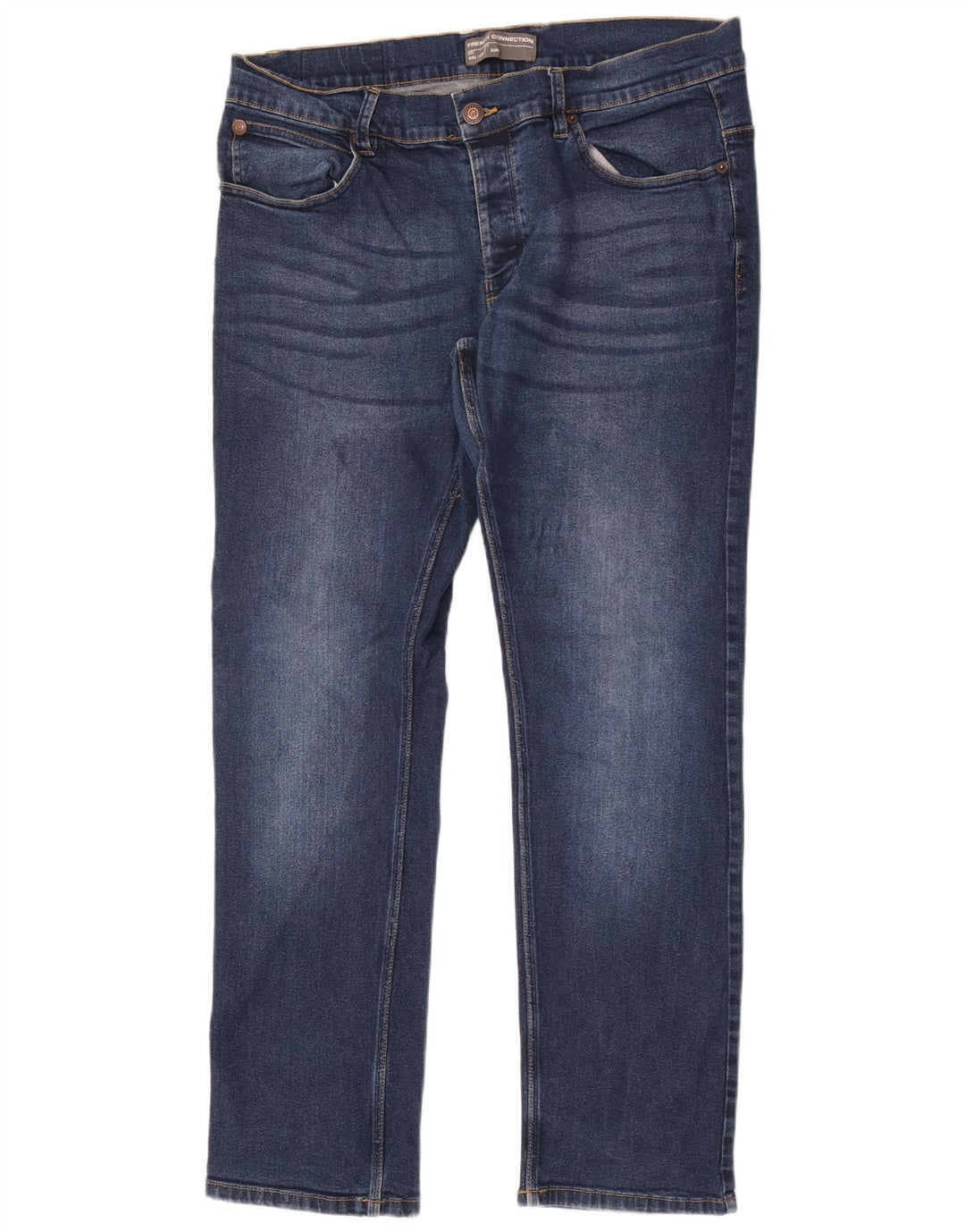 French Connection Masculino Slim Jeans W36 L32 Azul Algodão