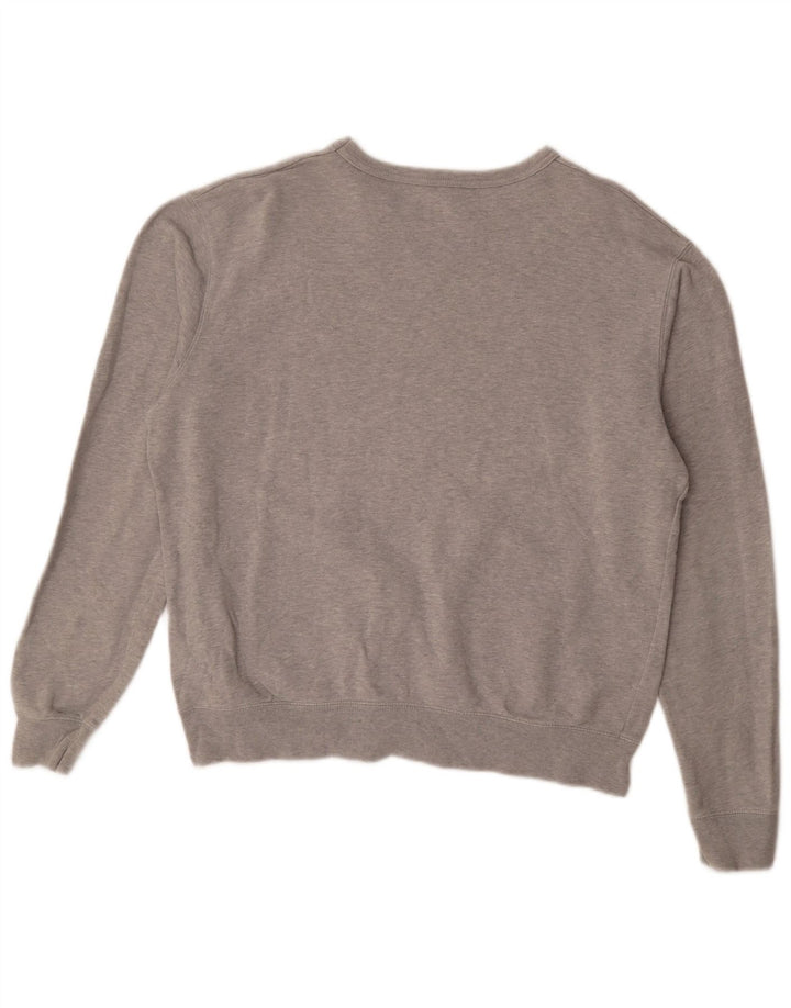 Moletom oversized feminino Levi's UK 14 algodão manchado cinza médio