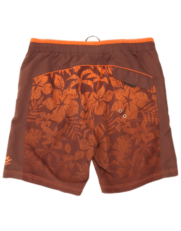 Shorts de natação masculino Lotto grande marrom floral