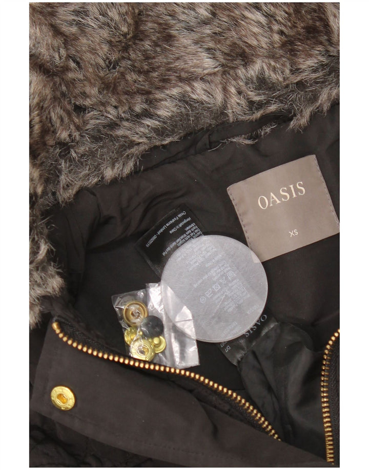 Jaqueta acolchoada feminina OASIS UK 6 XS poliéster preto
