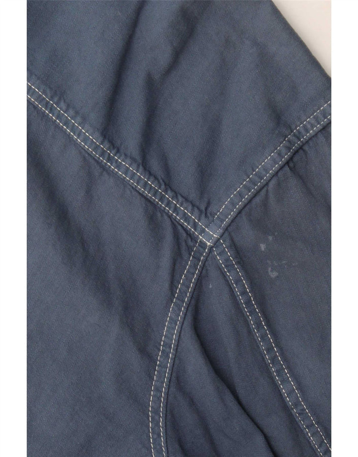 Camisa jeans masculina Levi's grande algodão azul marinho