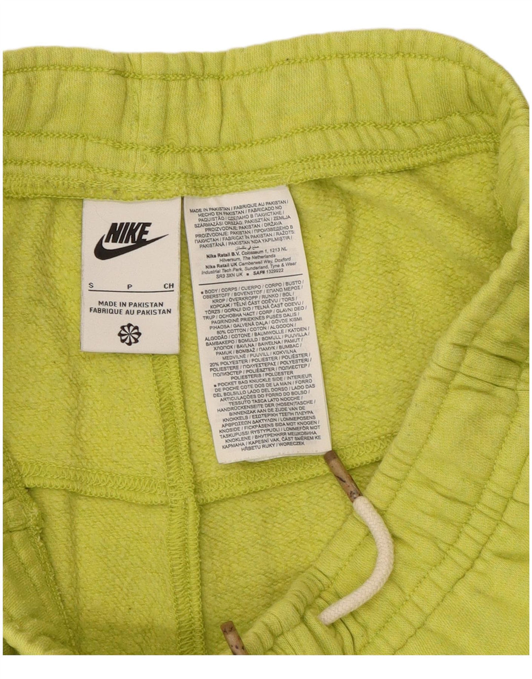 Nike Mens Sport Shorts Pequeno Algodão Verde