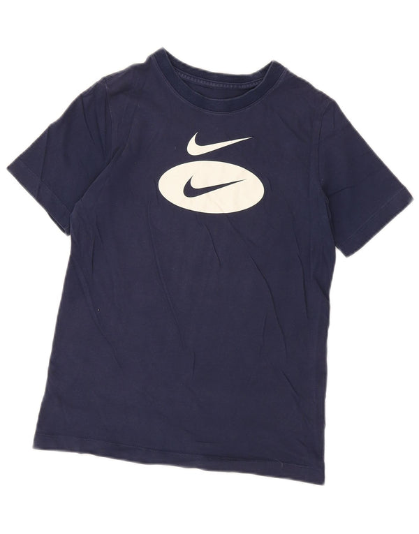 Camiseta Nike Boys Graphic Top 10-11 Anos Médio Azul Marinho Algodão