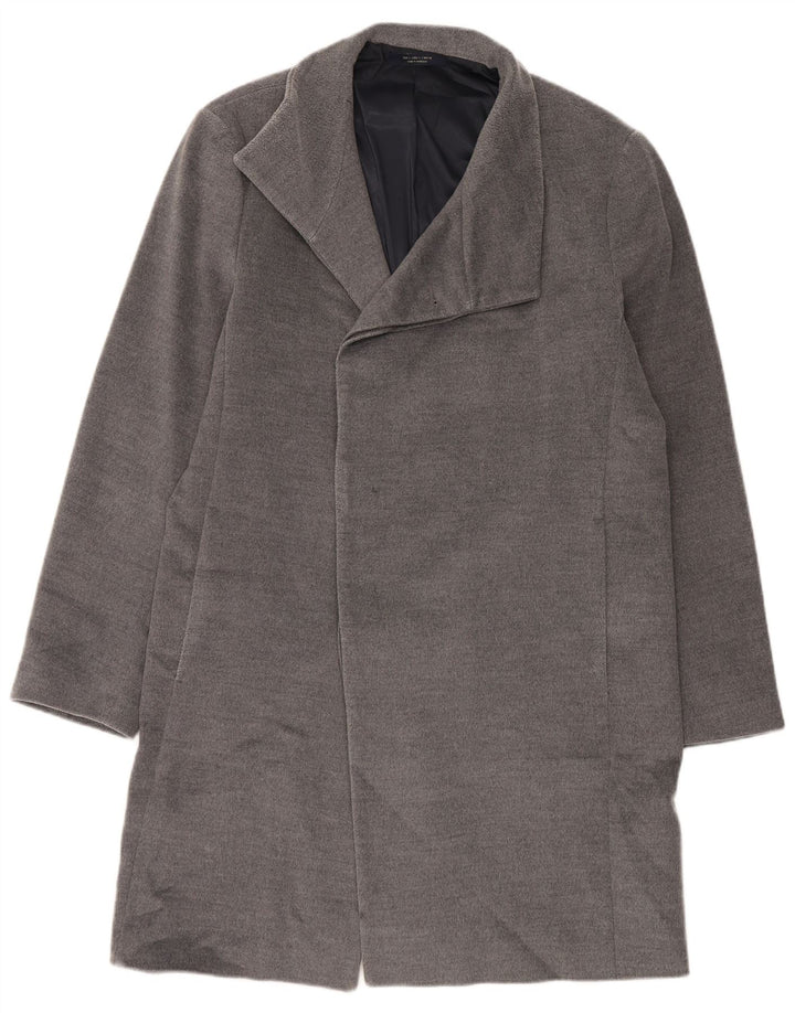 Sobretudo masculino ZARA UK 40 poliéster cinza grande