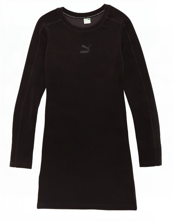 Vestido camiseta feminina de manga comprida Puma UK 8 pequeno preto