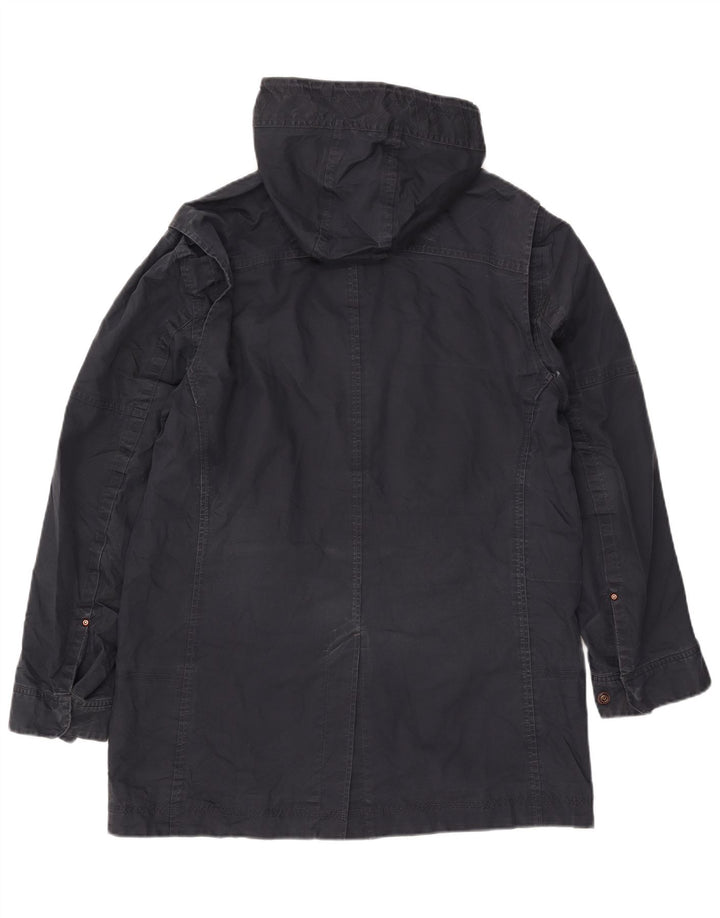 Jaqueta Parka masculina com capuz TIMBERLAND Reino Unido 40 grande algodão azul marinho