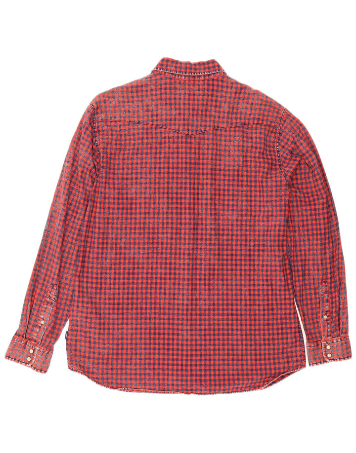 Camisa masculina de flanela Jack & Jones XL vermelho algodão guingão