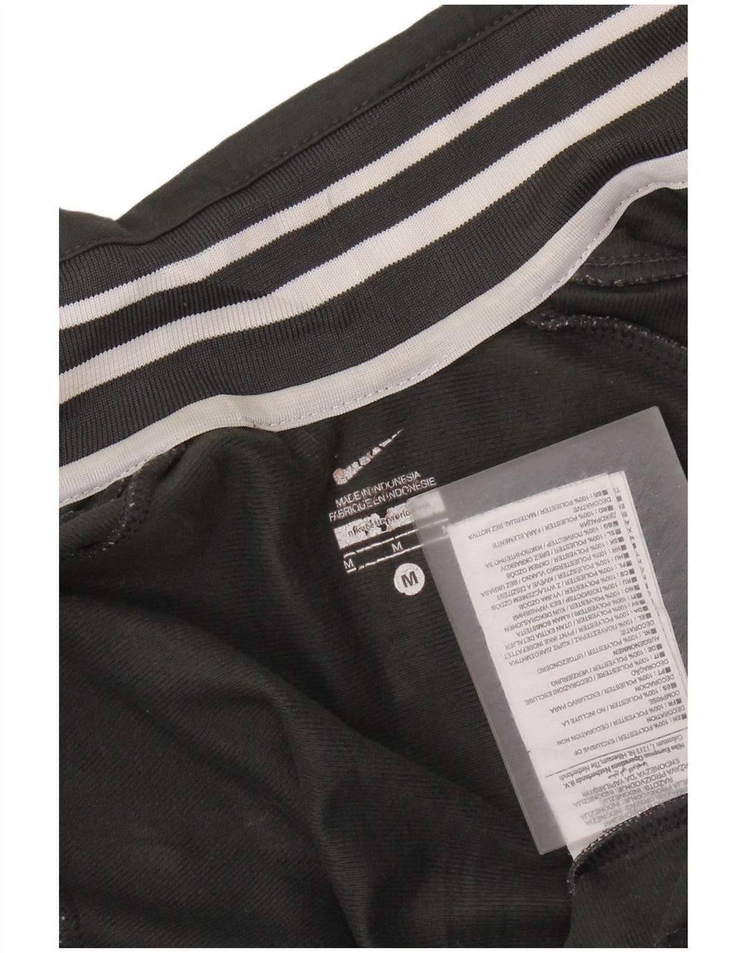 NIKE Womens Graphic Tracksuit Top Jacket UK 14 Médio Cinza Poliéster