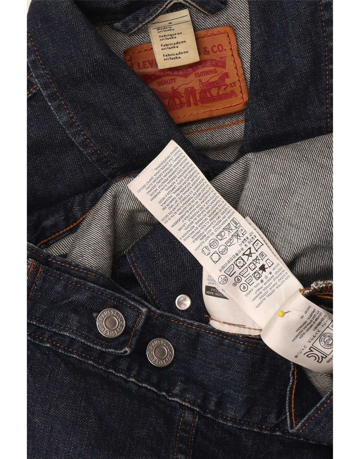 Jaqueta jeans feminina Levi's Crop UK 12 algodão azul marinho médio