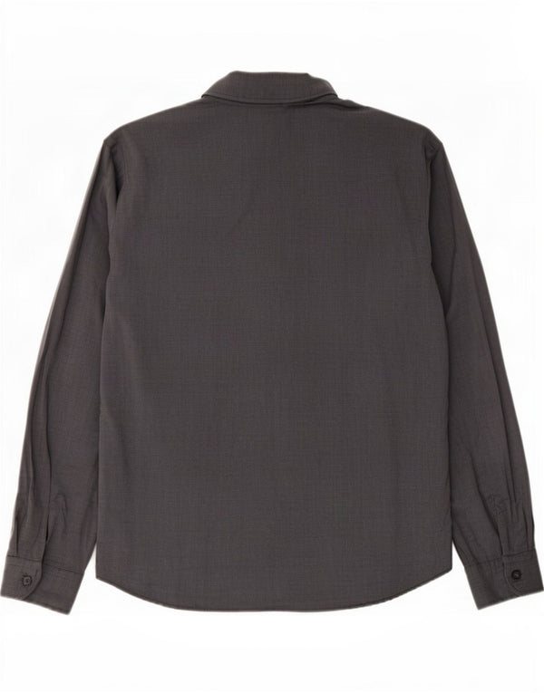 Camisa feminina Benetton UK 16 listra cinza grande