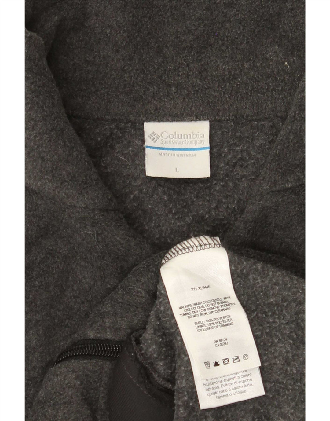 Jaqueta de lã feminina Columbia UK 16 grande poliéster cinza