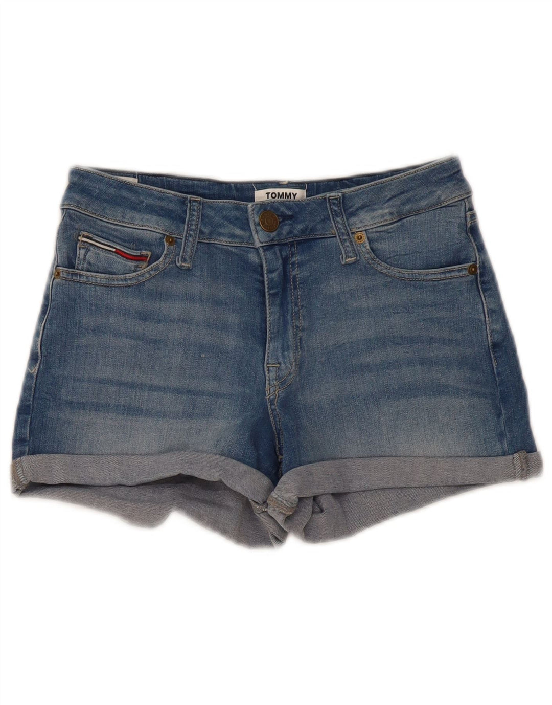 Shorts jeans feminino TOMMY HILFIGER W25 XS azul algodão