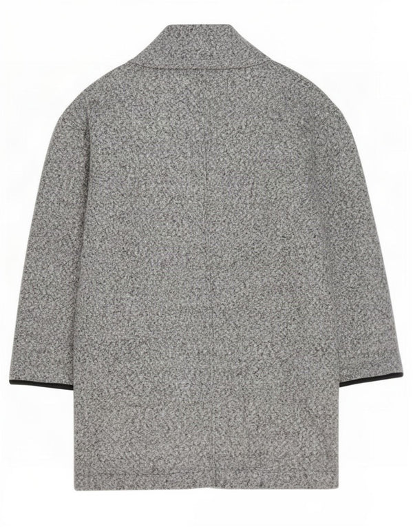 Sobretudo feminino Marks & Spencer Petite Open Reino Unido 12 cinza médio manchado