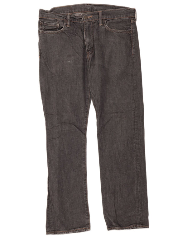 Levi's Masculino 504 Straight Jeans W32 L30 Cinza Algodão