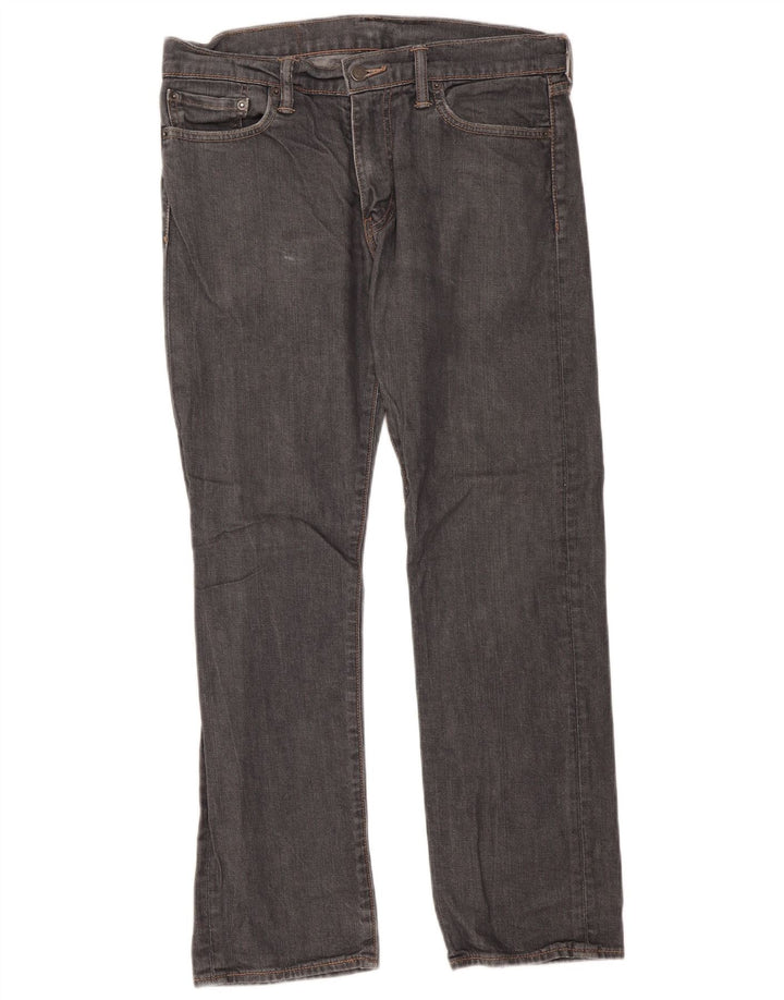 Levi's Masculino 504 Straight Jeans W32 L30 Cinza Algodão