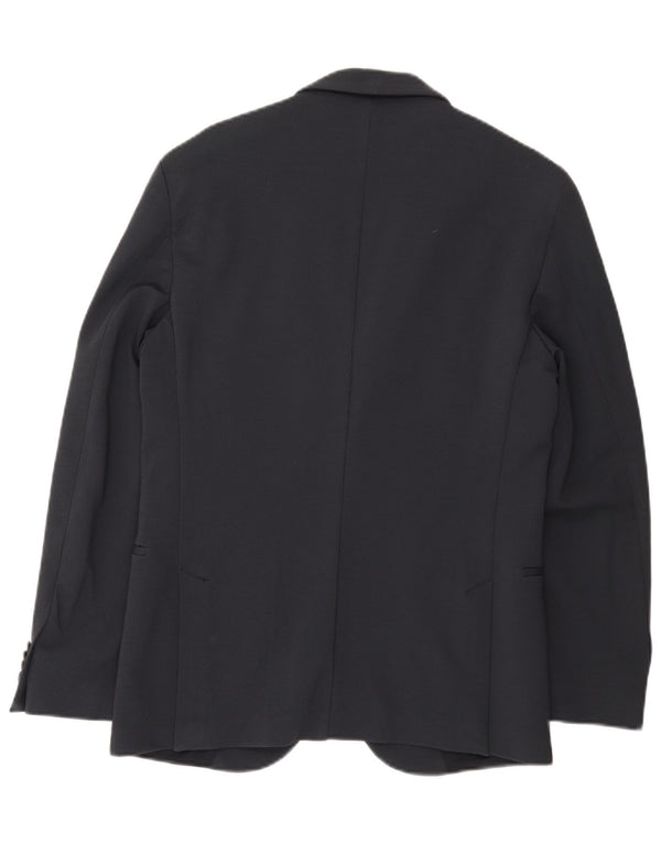 Jaqueta Blazer Masculina Hugo Boss com 2 Botões EU 48 Viscose Azul Marinho Médio