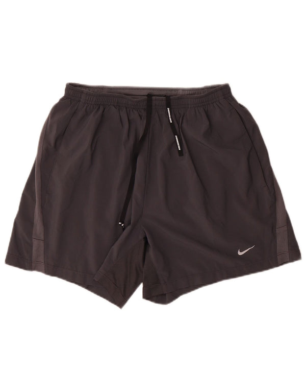 Shorts esportivos masculinos Nike poliéster cinza médio